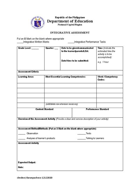 Image result for Integrative Assessment Examples