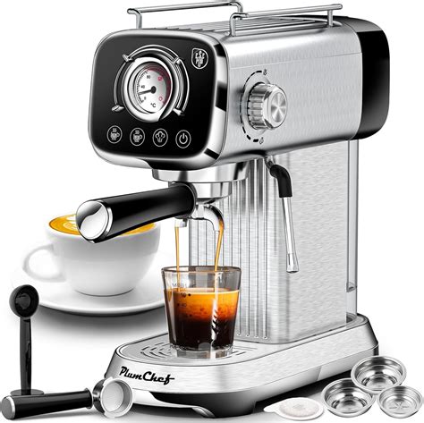 PlumChef Espresso Machine 20 Bar Professional Compact Household Coffee ...
