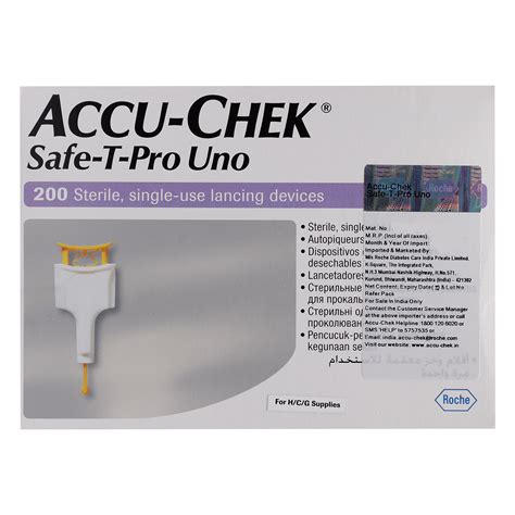 Accu-Chek Safe-T-Pro Uno Lancets, 200 Count Price, Uses, Side Effects ...