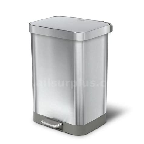 Glad Stainless Steel Step Trash Can with Clorox Odor | AllSurplus ...