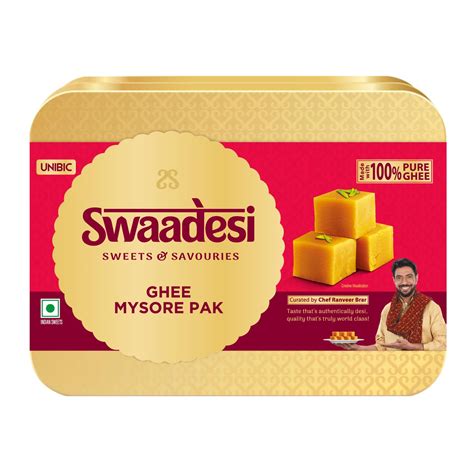 Unibic Swaadesi Ghee Mysore Pak Made with Pure Ghee I Melts in Mouth I ...