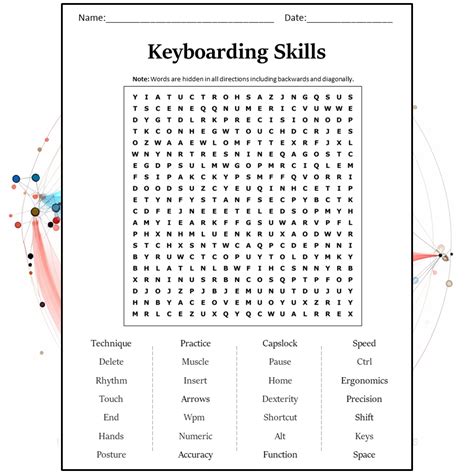 Keyboarding Skills Word Search Puzzle Worksheet Activity PDF ...