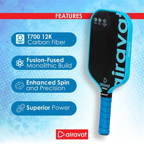 Airavat Rafale 12K Carbon Pickleball Paddle | KIBI Sports – KIBI SPORTS