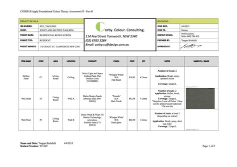 Image result for Paint Schedule Example