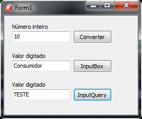 InputBox Delphi 的图像结果