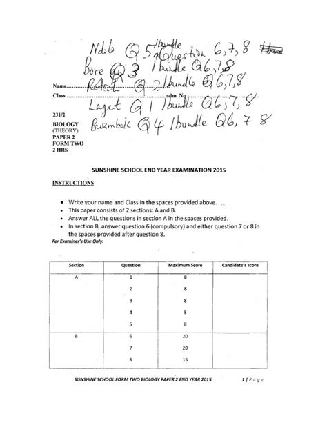 Image result for Science Test Paper Form 2