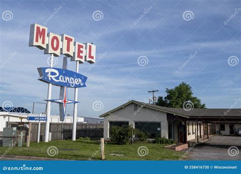 Route 66, Ranger Motel, Travel, El Reno Editorial Image - Image of ...