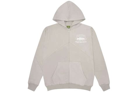 CORTEIZ SUPERIOR V2 ZIP-UP HOODIE STONE GREY