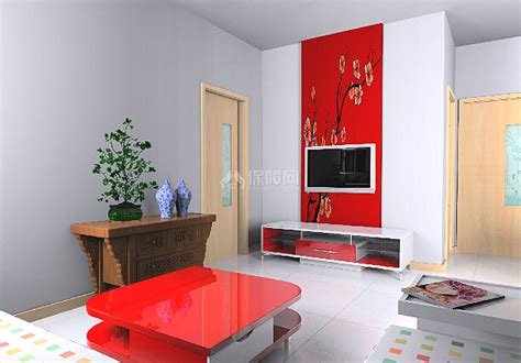 1室2厅二人世界 红色小户型装修效果图_家居装修效果图_太平洋家居网