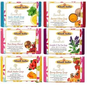 Buy Khadi Sanskriti Soaps/Enriched With Essential Oils/Assorted Natural ...