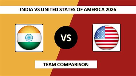 India vs USA Team Comparison & Stats in T20I 2026