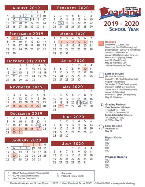 Pearland Isd Calendar 2024 - 2025 Printable | Calendar 2025