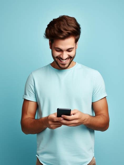 A man is looking at his cell phone | Premium AI-generated image