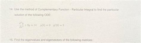 Finding Complementary Function 的图像结果
