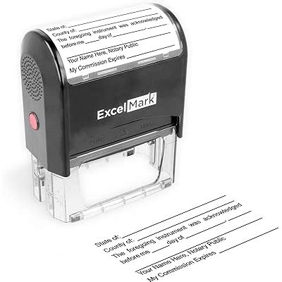 ExcelMark Notary Acknowledgement Stamp - Black Ink India | Ubuy