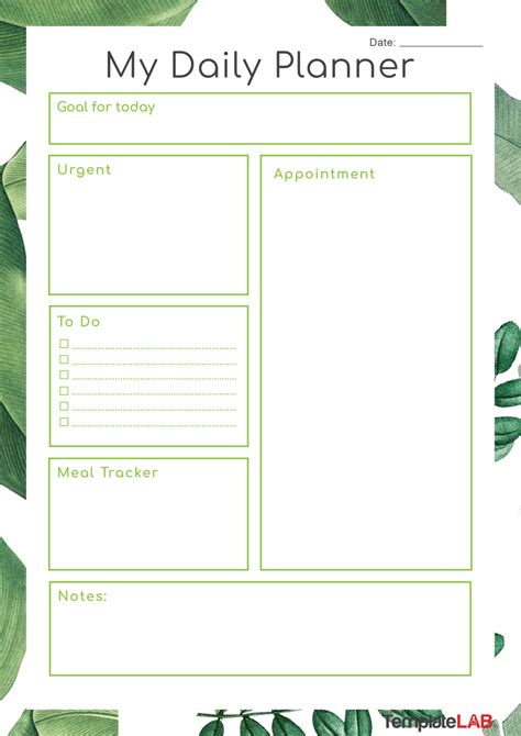 25 Printable Daily Planner Templates (FREE in Word/Excel/PDF)
