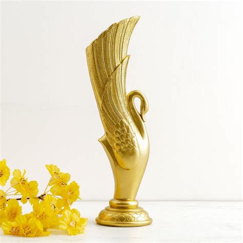 Buy Arkin Textured Carved Swan Flower Vase from Home Centre at just INR ...