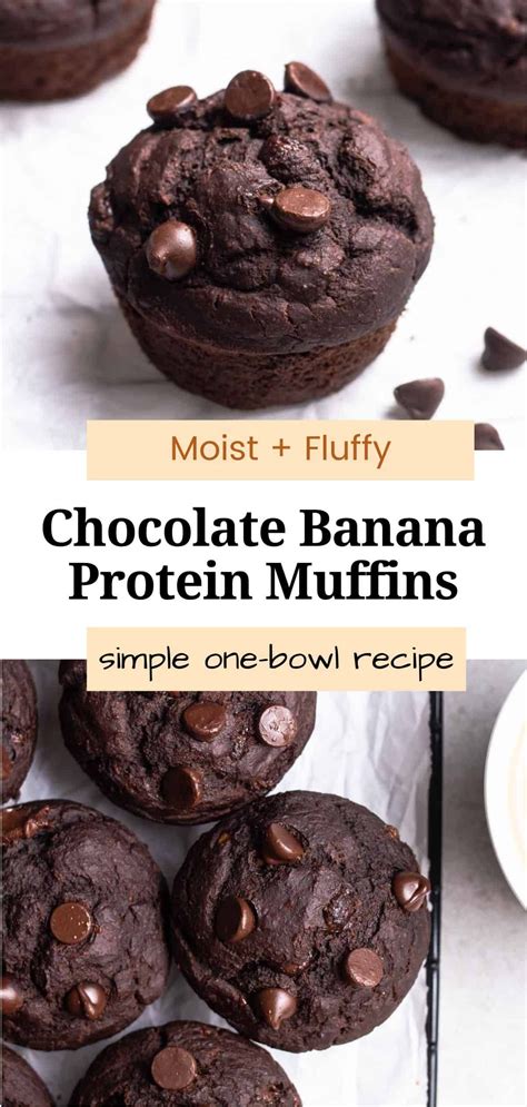 Chocolate Banana Protein Muffins | Recipe in 2025 | Chocolate banana ...