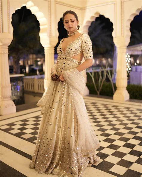 Sargun Mehta in Aasmi Anarkali Set