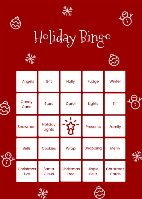 Free Holiday Bingo Printable: Fun Game! - Printables for Everyone