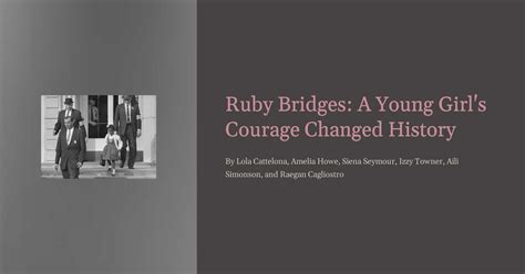 Ruby Bridges: A Young Girl's Courage Changed History