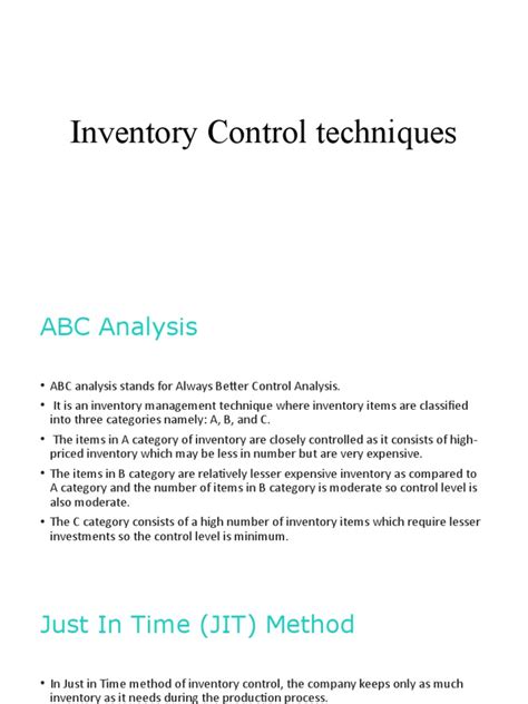 Inventory Control Procedures 的图像结果