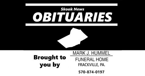 Schuylkill County Obituaries for September 15th, 2025
