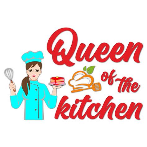 CVANU Queen of The Kitchen Wall Sticker Waterproof Vinyl for Wall Decor ...