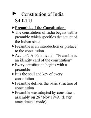 CI Module 5 - Module 5 Constitution of India Module 5 The Federal ...