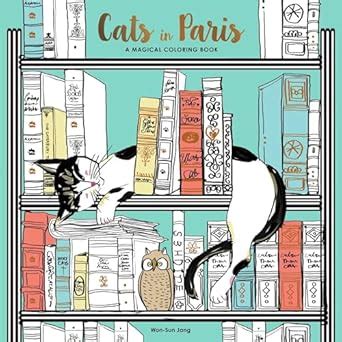 Cats in Paris: A Magical Coloring Book : Jang, Won-sun: Amazon.in: Books