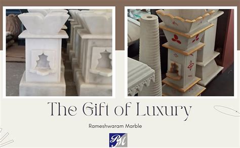 R&M RM White Marble Tulsi Pot – 12x12x15 Inches | Handcrafted Stone ...