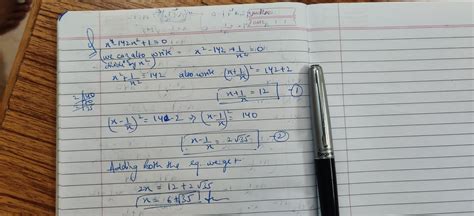 X^4 - 142 X^2 + 1 =0 then the value of x? - Brainly.in