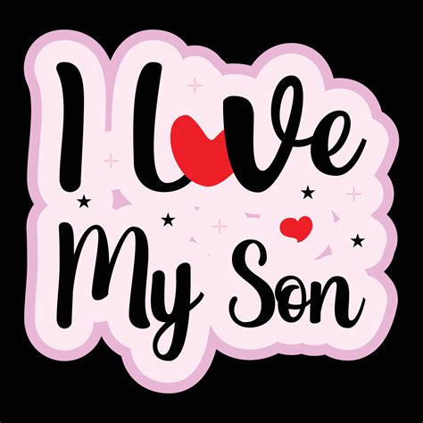 I Love My Son T-shirt Design 23893300 Vector Art at Vecteezy