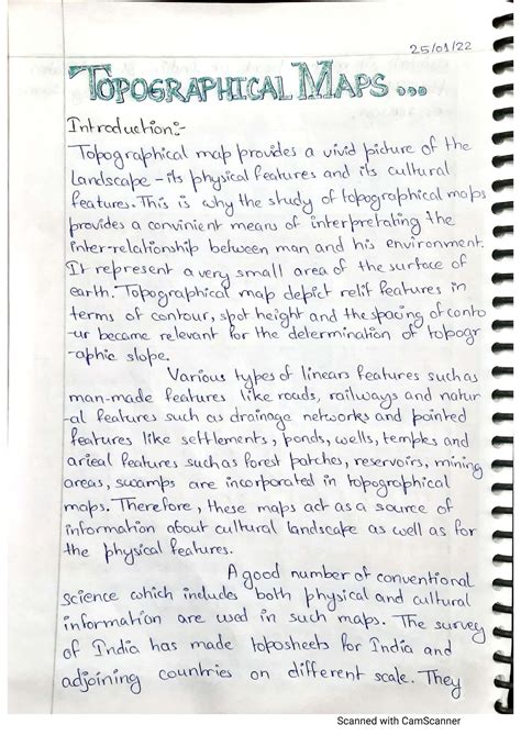 Typographical Map - Geography honours. - Studocu