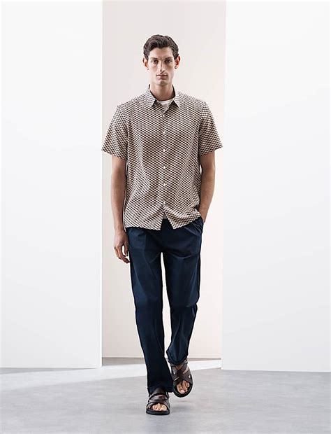 Buy Geometric Print Shirt at Marks & Spencer