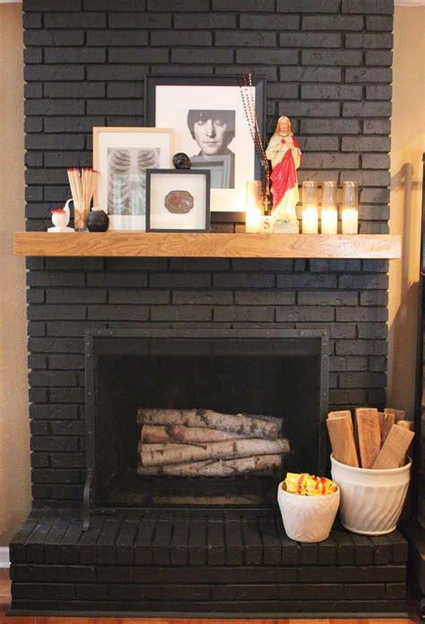 Painting Brick Fireplace Charcoal Grey at Carmella Stokes blog