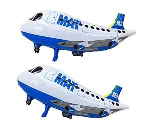 SAMARIYA Aeroplane Shape Foil Balloons 34" Inch For Kids Birthday Baby ...