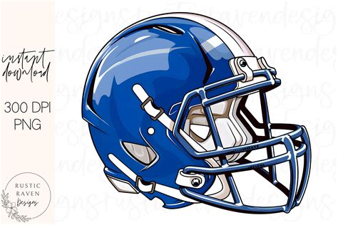 Blue Football Helmet Clipart