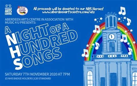 NHS: A Night Of A Hundred Songs, Aberdeen Arts Centre, 7 November 2020 ...