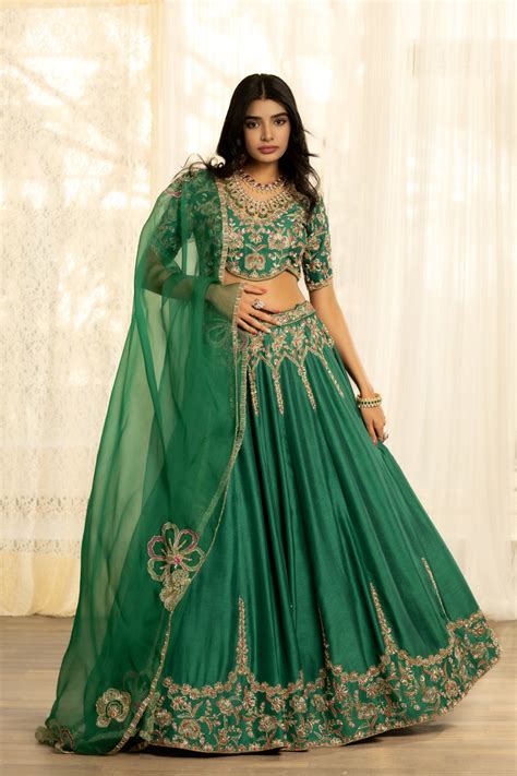 Vrinda Lehenga Set - Clover – Issa Studio