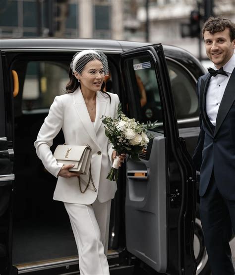 Pin by Alisoncsoens on London wedding photo inspo | Wedding suits for bride, Civil wedding ...