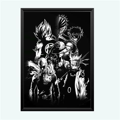 Nokkes Luffy One Piece Anime Cartoon Photo Frame 5X7 Inch Size Photo ...