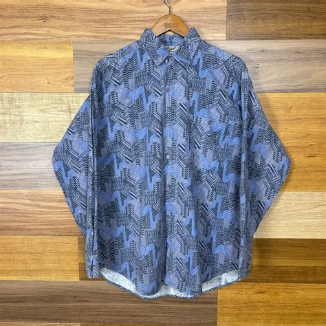 90s SIMS WEAR 総柄シャツ 長袖シャツ サイズ メンズ S 90年代 VINTAGE ビンテージ ヴィンテージ ストリート ...