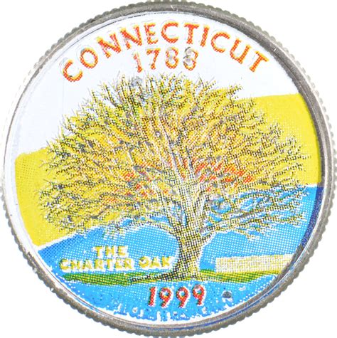 Custom - COLORIZED - 1999-D Connecticut State Quarter - High Collectible | Property Room