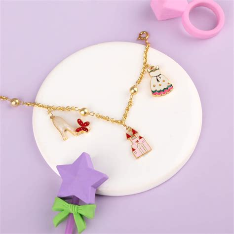 Cinderella Themed Silver Bracelet for Girls | Silver Jewellery by ...