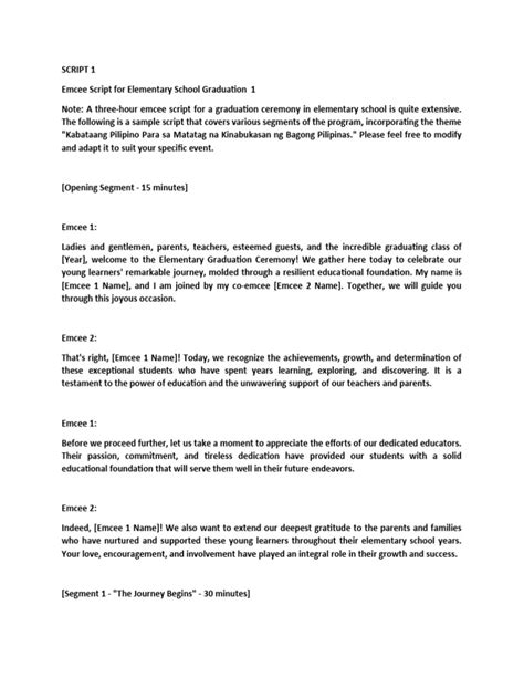 Graduation Script for Emcee Sample 的图像结果