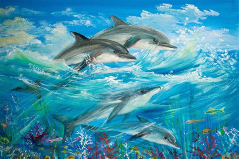 Dolphin Painting Art