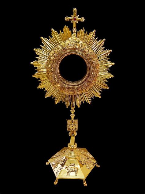 Handcrafted Monstrance - 52" Height | Heavy Gold Plating | Ornate ...