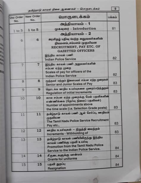 Police Standing Orders in Tamil (New Edition)