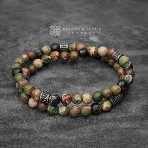 Jasper Beaded Double Layered J&E Bracelet For Men